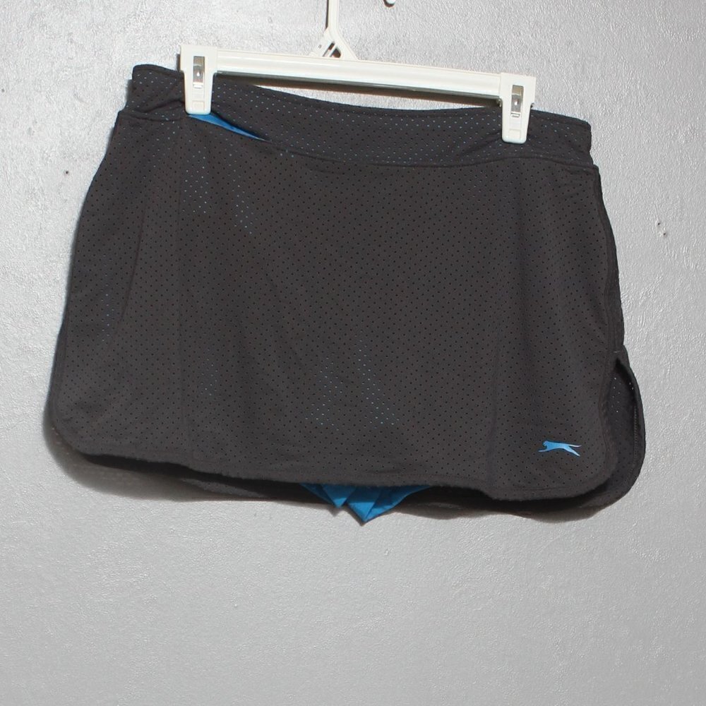 Slazenger gray blue mesh golf skirt